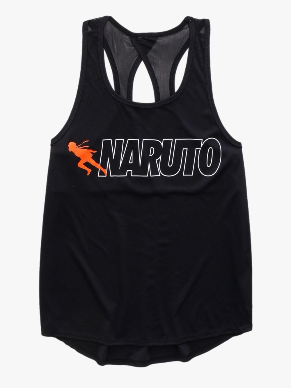 Boxlunch Naruto Black Running Graphic Racerback Mesh Tank Women’s Size Large